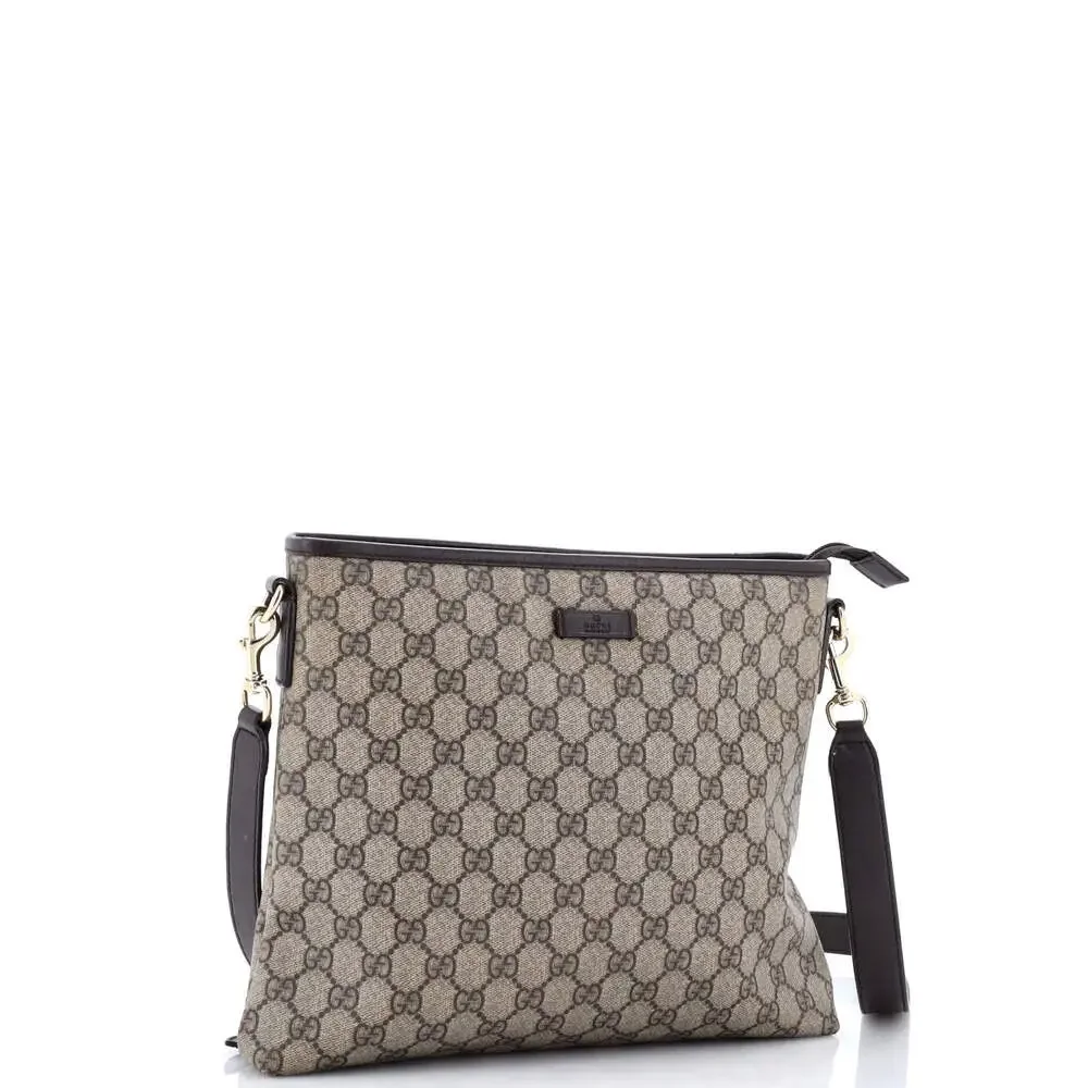 Gucci Zip Top Messenger Bag Gg Coated #244951G97B - Picture 2 of 7